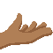Palm Up Hand- Medium-Dark Skin Tone emoji on Twitter
